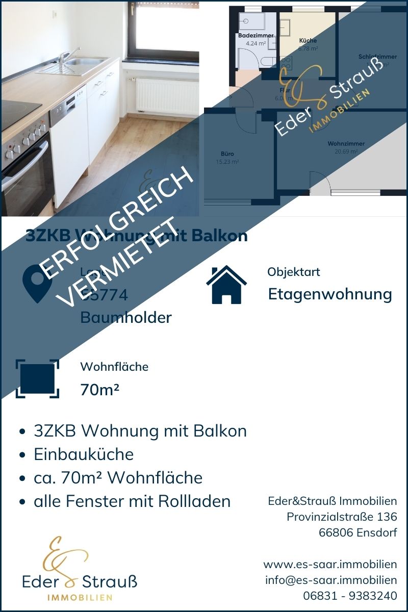 3 ZKB Wohnung Baumholder Eder&Strauß Immobilien Ihr Immobilienmakler im Saarland und Rheinland-Pfalz